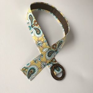 Fabric Belt with Brown Buckle